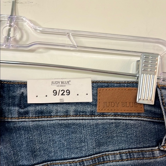 Judy Blue Medium Blue Distressed Ankle Jeans - Picture 5 of 11